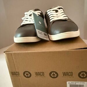 Waco Revitalign Women's 9 WIDE Gray Empire Leather Sneakers NEW WITH BOX